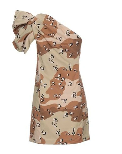 Shop Aniye By Woman Mini Dress Khaki Size L Cotton, Elastane In Beige