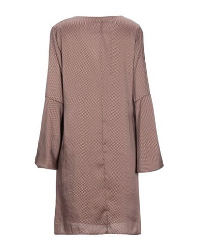 Shop Paola Prata Short Dresses In Brown