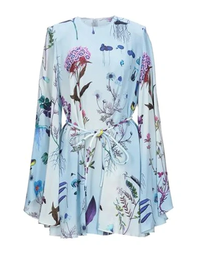 Shop Stella Mccartney Short Dresses In Sky Blue