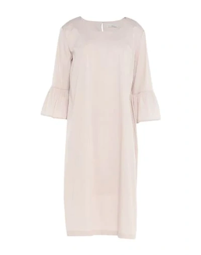 Shop Anna Seravalli Midi Dresses In Light Grey