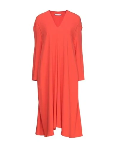 Shop Lutz Huelle Midi Dresses In Orange