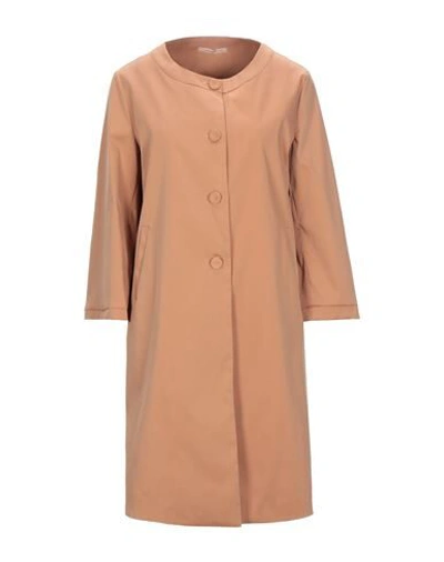 Shop Paola Prata Overcoats In Rust