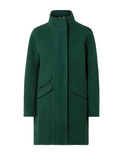 Shop Jcrew Coat In Dark Green