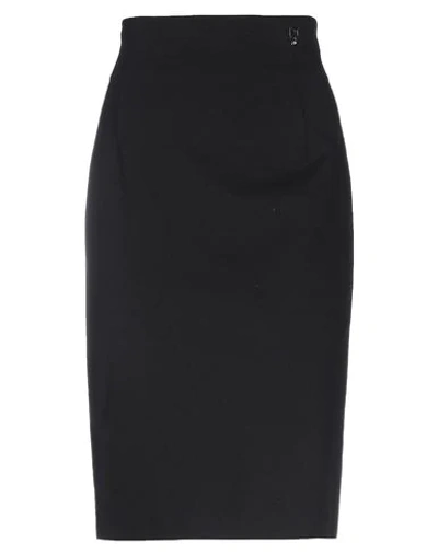 Shop 22 Maggio By Maria Grazia Severi Woman Midi Skirt Black Size 8 Viscose, Polyamide, Elastane