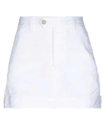 Shop Dsquared2 Woman Mini Skirt White Size 8 Cotton, Elastane