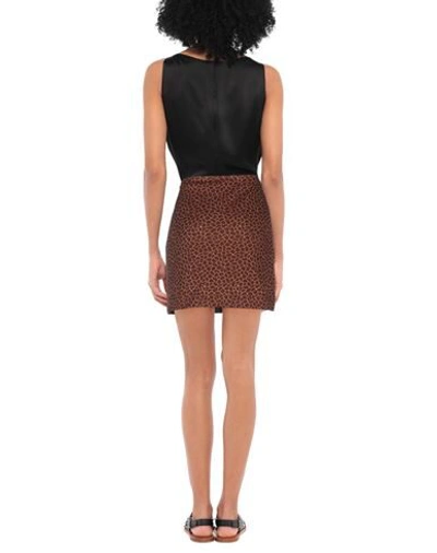 Shop Philosophy Di Alberta Ferretti Mini Skirts In Dark Brown