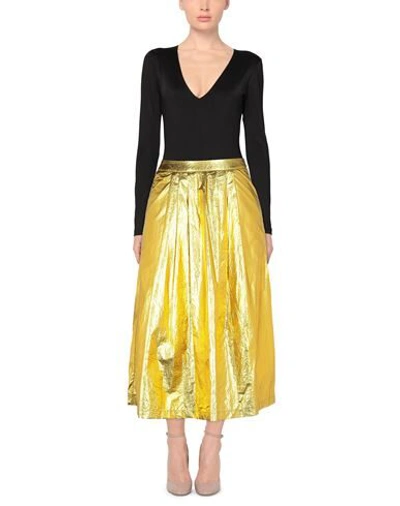 Shop Essentiel Antwerp Midi Skirts In Gold