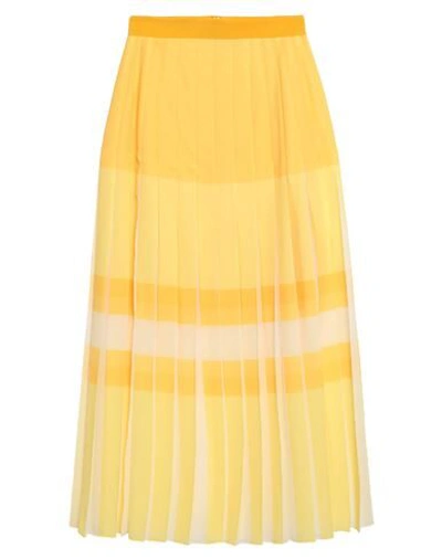 Shop Akris Long Skirts In Yellow