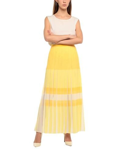 Shop Akris Long Skirts In Yellow