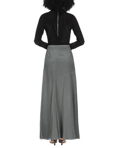 Shop Theory Woman Long Skirt Military Green Size 0 Silk