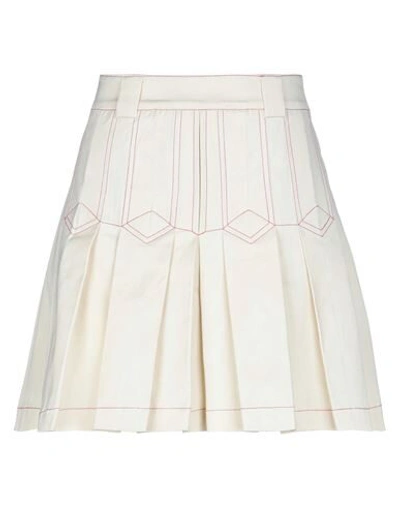 Shop Afterhomework Mini Skirts In Ivory