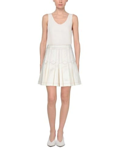 Shop Afterhomework Mini Skirts In Ivory