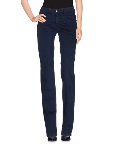 Shop 9.2 By Carlo Chionna Casual Pants In Dark Blue