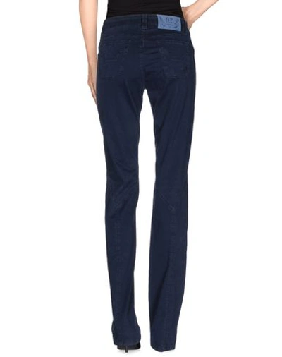 Shop 9.2 By Carlo Chionna Casual Pants In Dark Blue