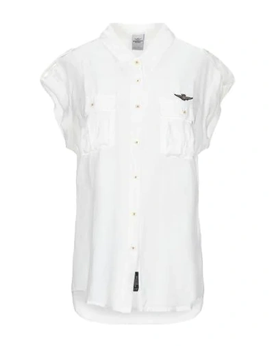 Shop Aeronautica Militare Shirts In Ivory