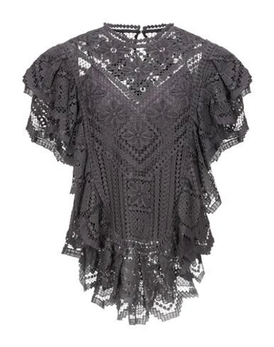 ISABEL MARANT ISABEL MARANT WOMAN TOP DARK PURPLE SIZE 0 COTTON 38965327PK 1