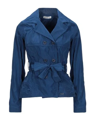 Shop Alisya Full-length Jacket In Dark Blue
