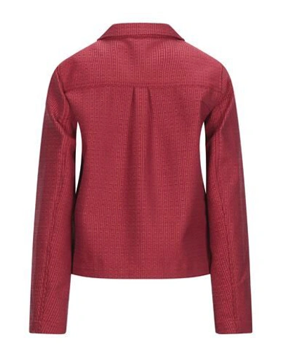 Shop Maison Scotch Overcoats In Red