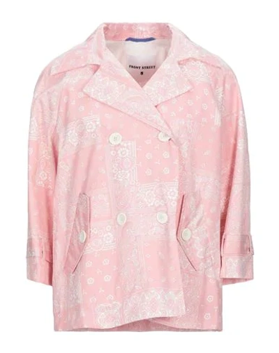 Shop Front Street 8 Woman Blazer Pink Size 6 Cotton