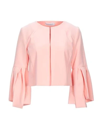 Shop Anna Rachele Woman Suit Jacket Salmon Pink Size 8 Polyester, Elastane