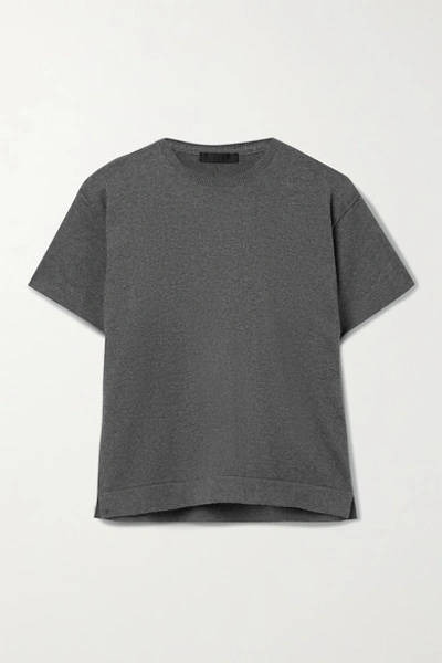 Shop Atm Anthony Thomas Melillo Cotton And Cashmere-blend T-shirt In Gray