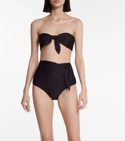 Sir Hendry Bandeau Bikini Top In Black