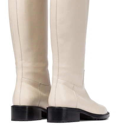 Shop Aeyde Tammy Leather Riding Boots In White