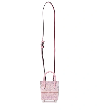 Shop Christian Louboutin Paloma Nano Leather Crossbody Bag In Pink