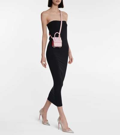 Christian Louboutin Paloma Nano Crystal-embellished Suede, Leather And  Rubber Shoulder Bag - Pink - ShopStyle