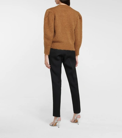 Shop Isabel Marant Emma Mohair And Wool-blend Sweater In Brown
