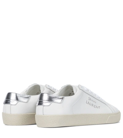 Shop Saint Laurent Court Classic Leather Sneakers In White