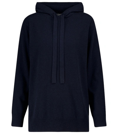 Shop 's Max Mara Apogeo Hooded Wool And Cashmere Sweater In Blue