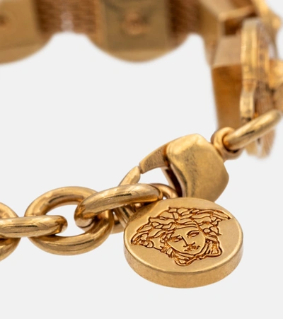 Shop Versace Medusa Tribute Coin Bracelet In Gold