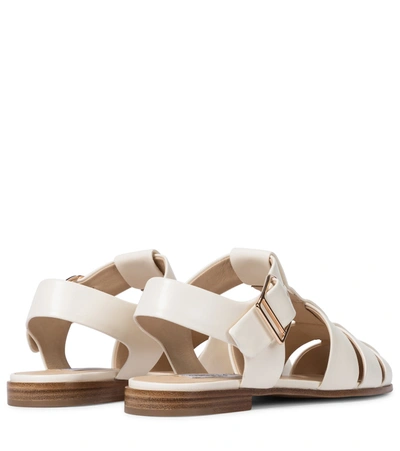 Shop Gabriela Hearst Lynn Leather Sandals In White