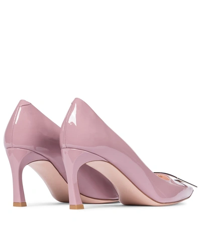 Shop Roger Vivier Belle Vivier Trompette Patent Leather Pumps In Pink