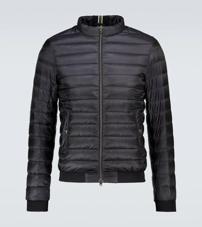 Shop Herno Nylon Ultralight Bomber Jacket In Black