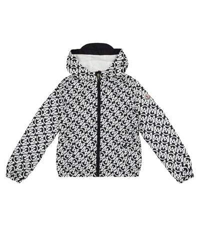 Shop Moncler Anastasios Printed Technical Jacket In Blue