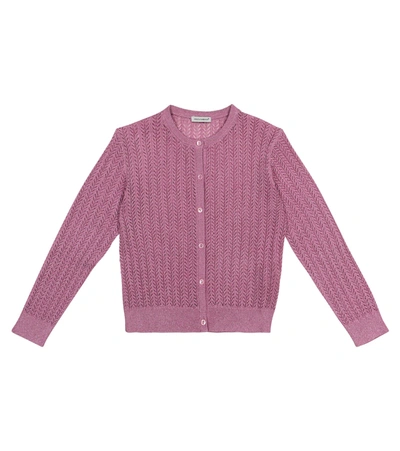 Shop Dolce & Gabbana Lurex® Cardigan In Pink