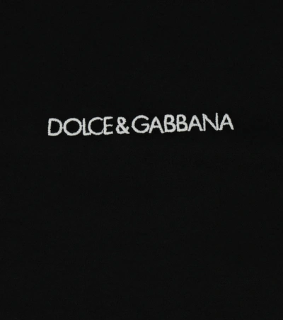 Shop Dolce & Gabbana Logo Cotton T-shirt In Black