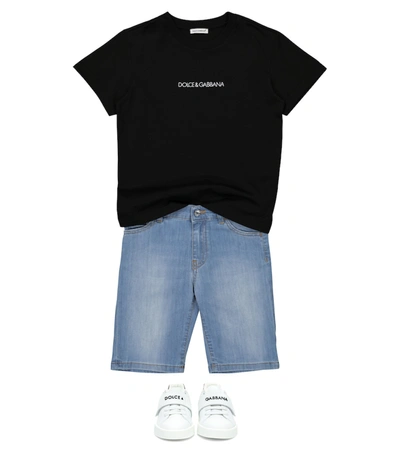 Shop Dolce & Gabbana Logo Cotton T-shirt In Black