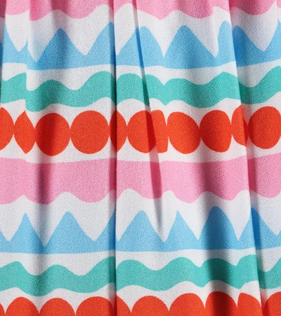 Shop Stella Mccartney Graphic Stripes Crêpe Dress In Multicoloured