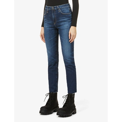 Shop Ag Isabelle Straight-leg High-rise Jeans In 5+years+entropy