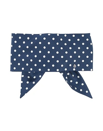 Shop Maison Michel Hair Accessories In Dark Blue