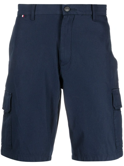 Shop Tommy Hilfiger Knee-length Cargo Shorts In Blue