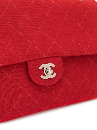 Pre-owned Chanel 1998 Diamond-quilted Jumbo Xl Shoulder Bag In Red