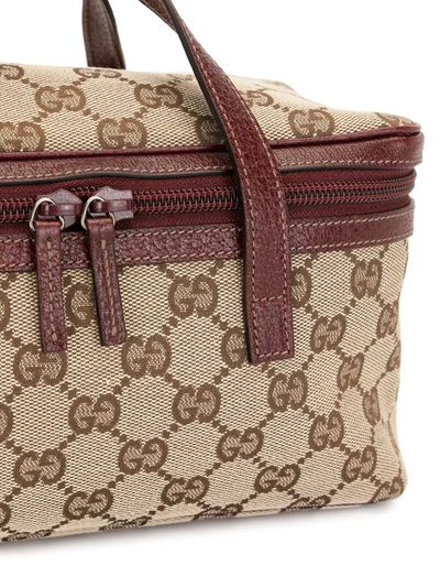Pre-owned Gucci Gg 图案手提包 In Brown