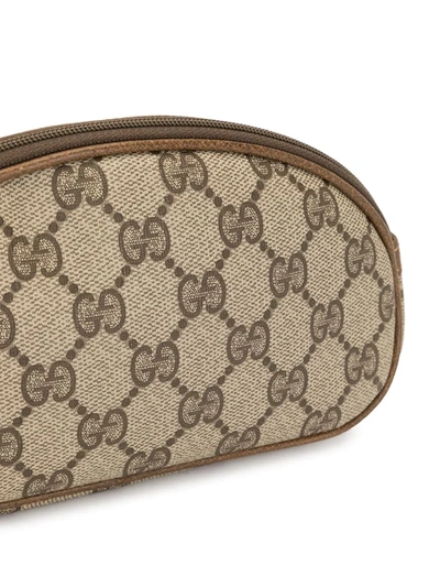 Pre-owned Gucci Gg Monogram Cosmetic Pouch In Brown