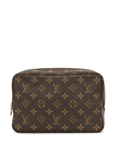 Pre-owned Louis Vuitton 2004  Trousse Toilette 23 Cosmetic Bag In Brown