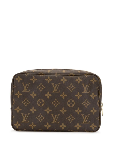 Pre-owned Louis Vuitton 2004  Trousse Toilette 23 Cosmetic Bag In Brown