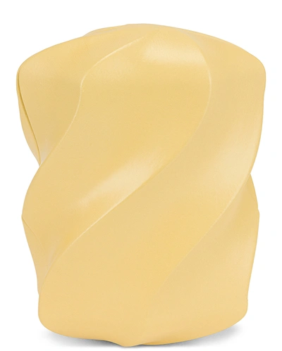 Shop Bottega Veneta The Whirl Clutch In Butter & Gold